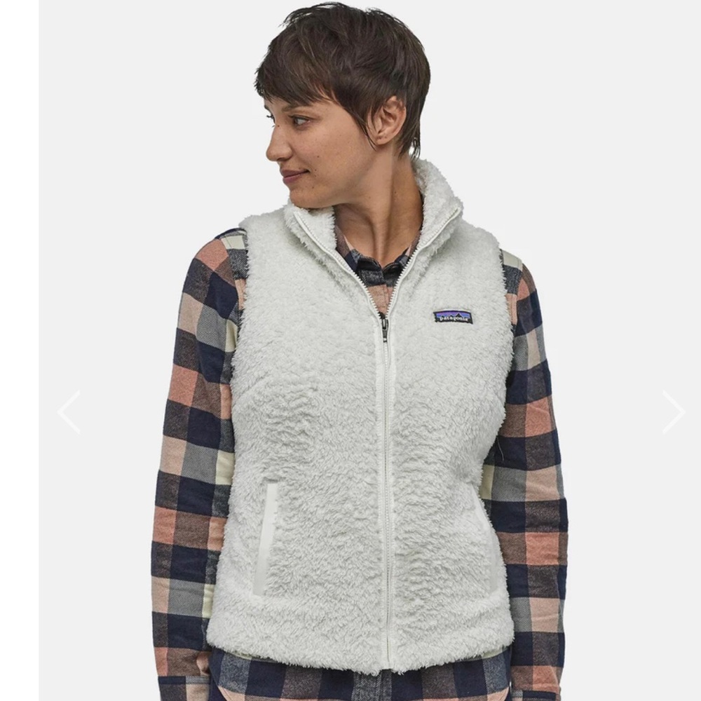Patagonia reversible white vest (with hood)
